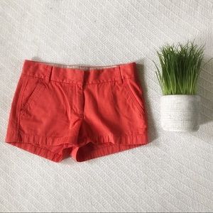 J. Crew Orange 3” Chino Shorts
